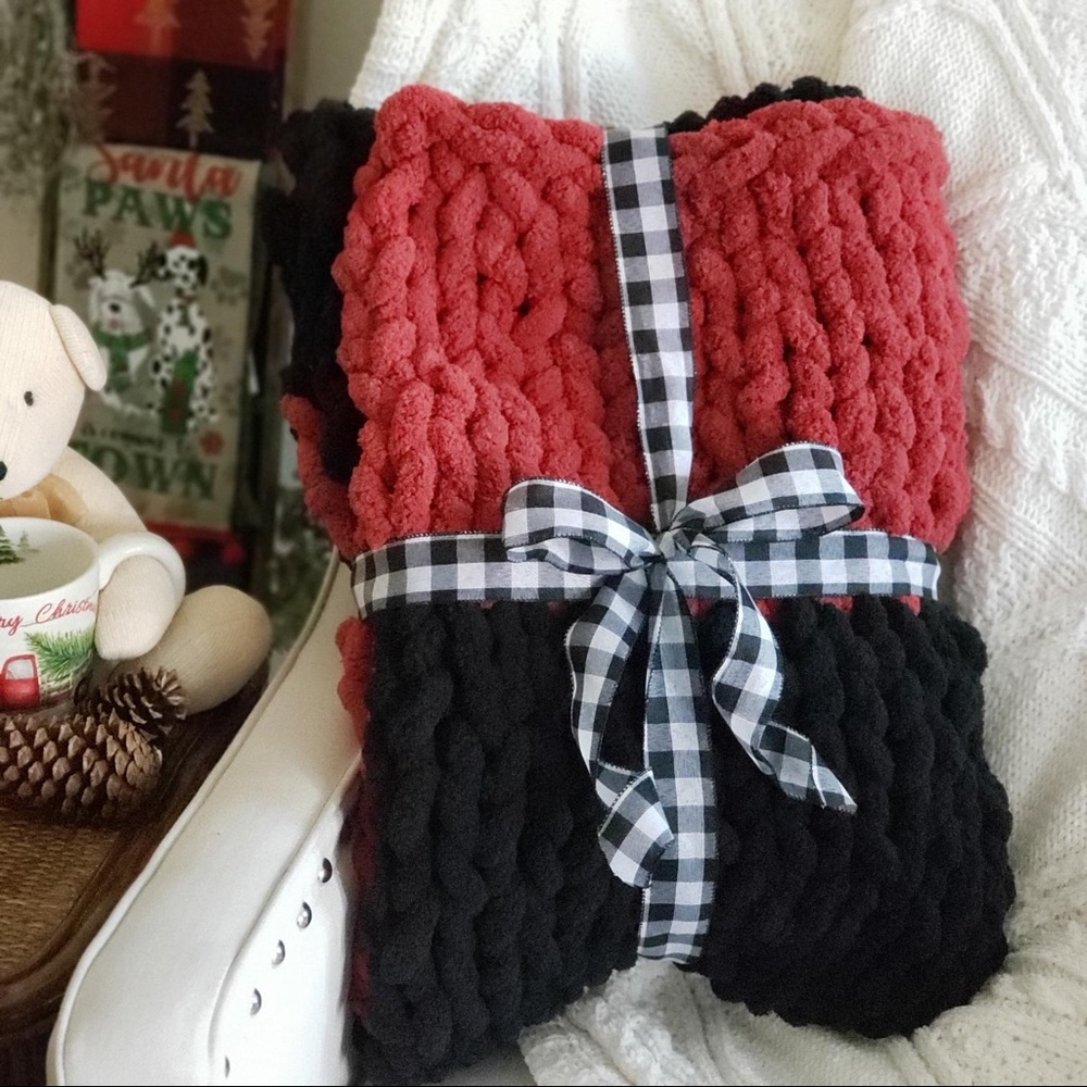 COZY❄️☕️HandMade Chunky Knit Blanket Throw